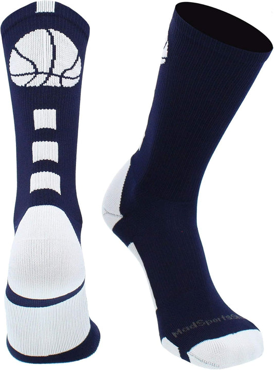 Basketball Socks for Boys, Girls, Men, Women- Athletic Crew Socks - Youth and Adult Sizes -Made in the USA
